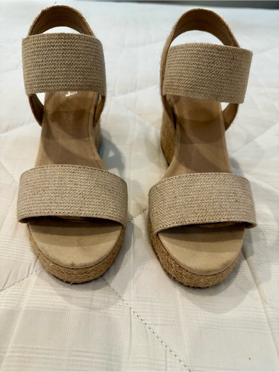 MIA Shoes - Mia Brittni Beige Wedge Sandals with Ankle Strap - Women's Casual Heels
